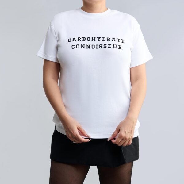 The Connoisseur: Carbohydrate Connoisseur. T-shirts from The Skinny Cow, we are not dairy farmers.