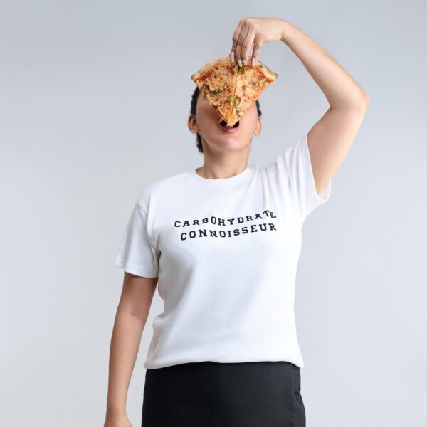 The Connoisseur: Carbohydrate Connoisseur. T-shirts from The Skinny Cow, we are not dairy farmers.